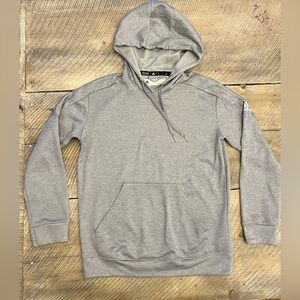 Adidas Hoodie‎ Men Medium Gray Excellent Climalite Honeycomb Textured Pullover